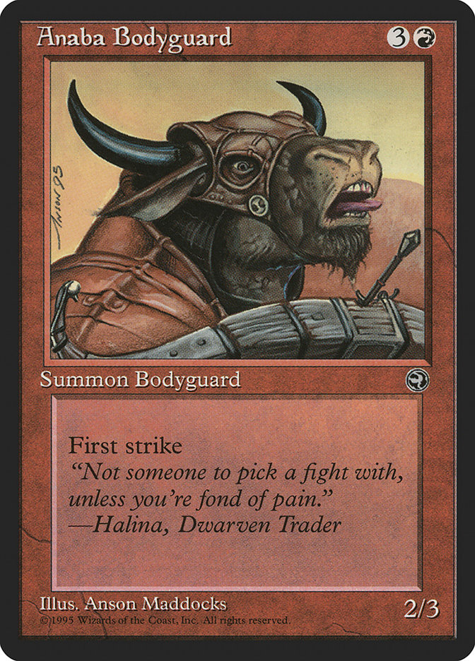 Anaba Bodyguard HML-66B Homelands Magic card