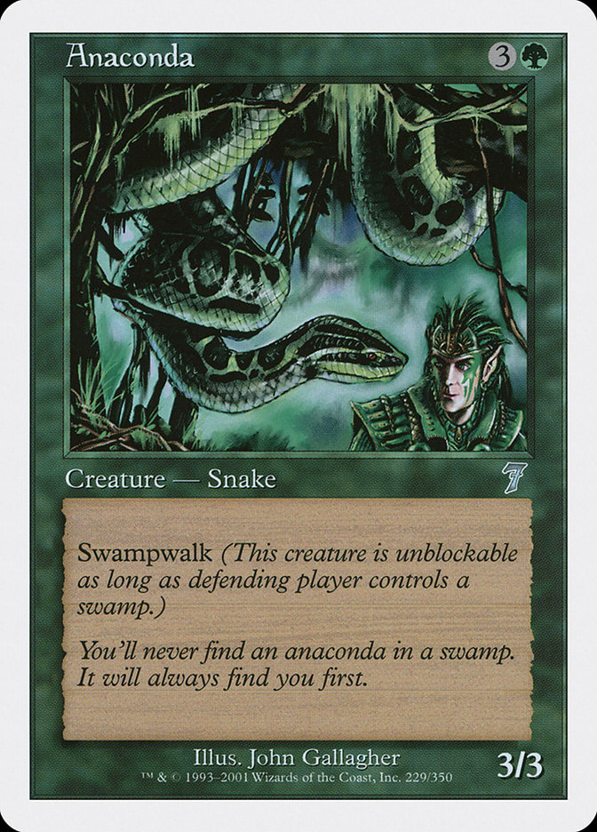 Anaconda 7ED-229 Seventh Edition Magic card