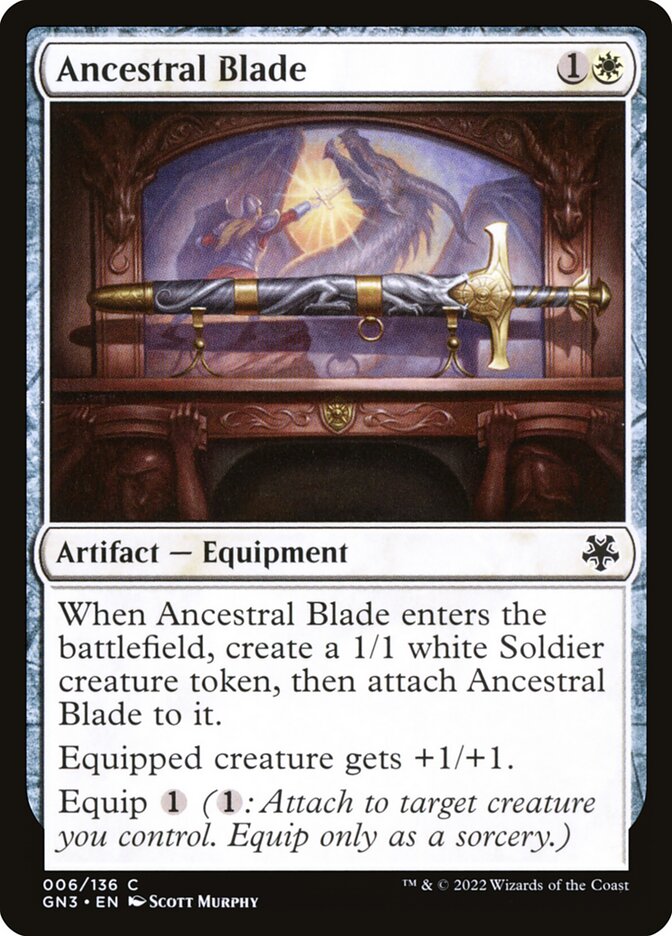 Ancestral Blade GN3-6 Game Night: Free-for-All Magic card