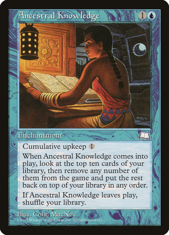 Ancestral Knowledge WTH-32 Weatherlight Magic card