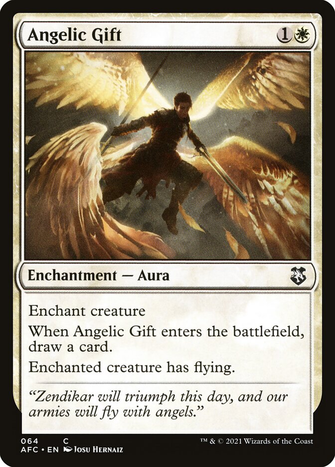 Angelic Gift AFC-64 Forgotten Realms Commander Magic card