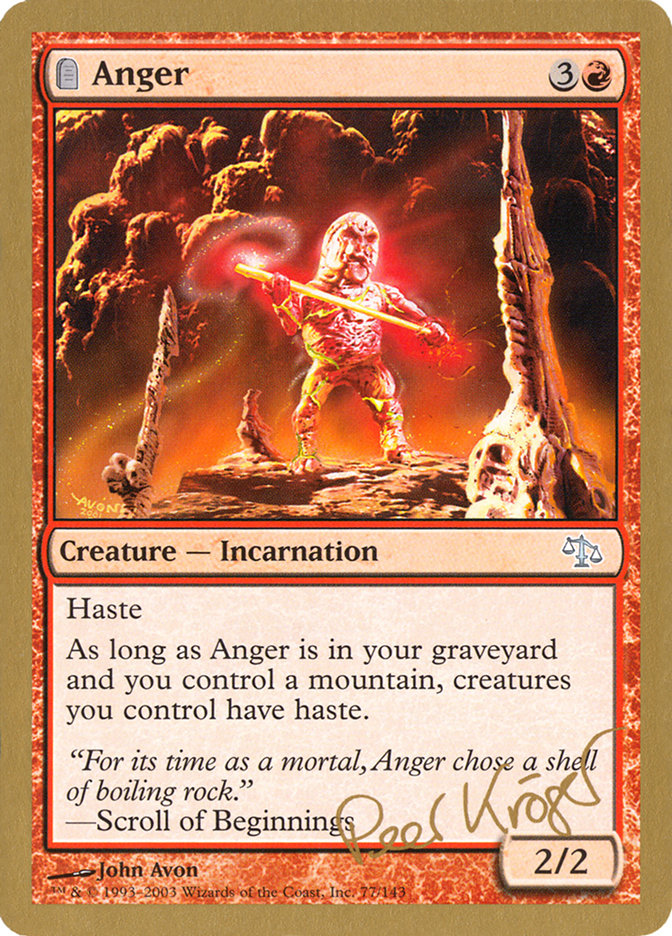 Anger WC03-PK77 World Championship Decks 2003 Magic card