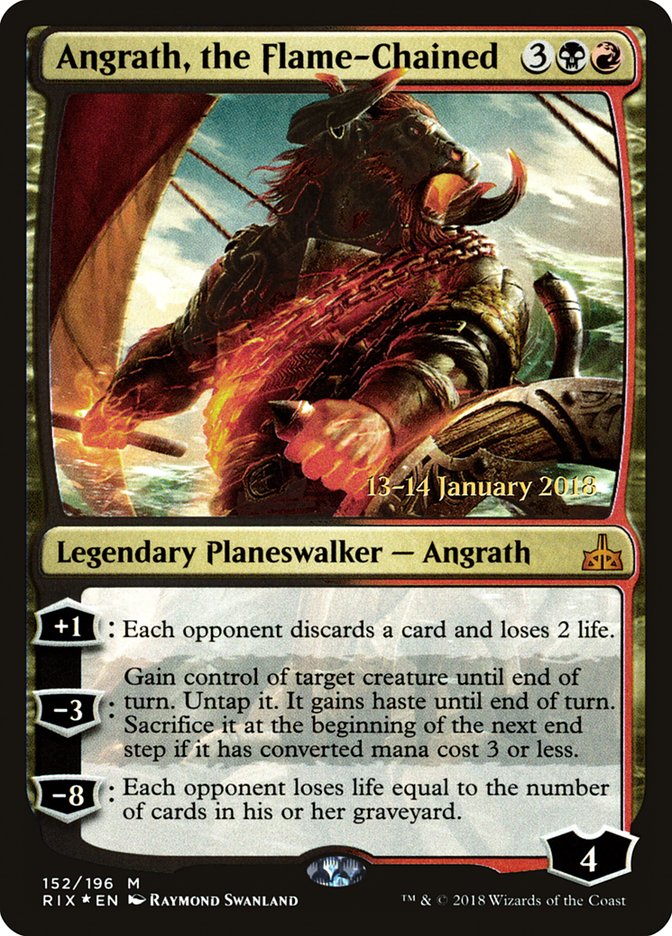 Angrath, the Flame-Chained PRIX-152S Rivals of Ixalan Promos Magic card