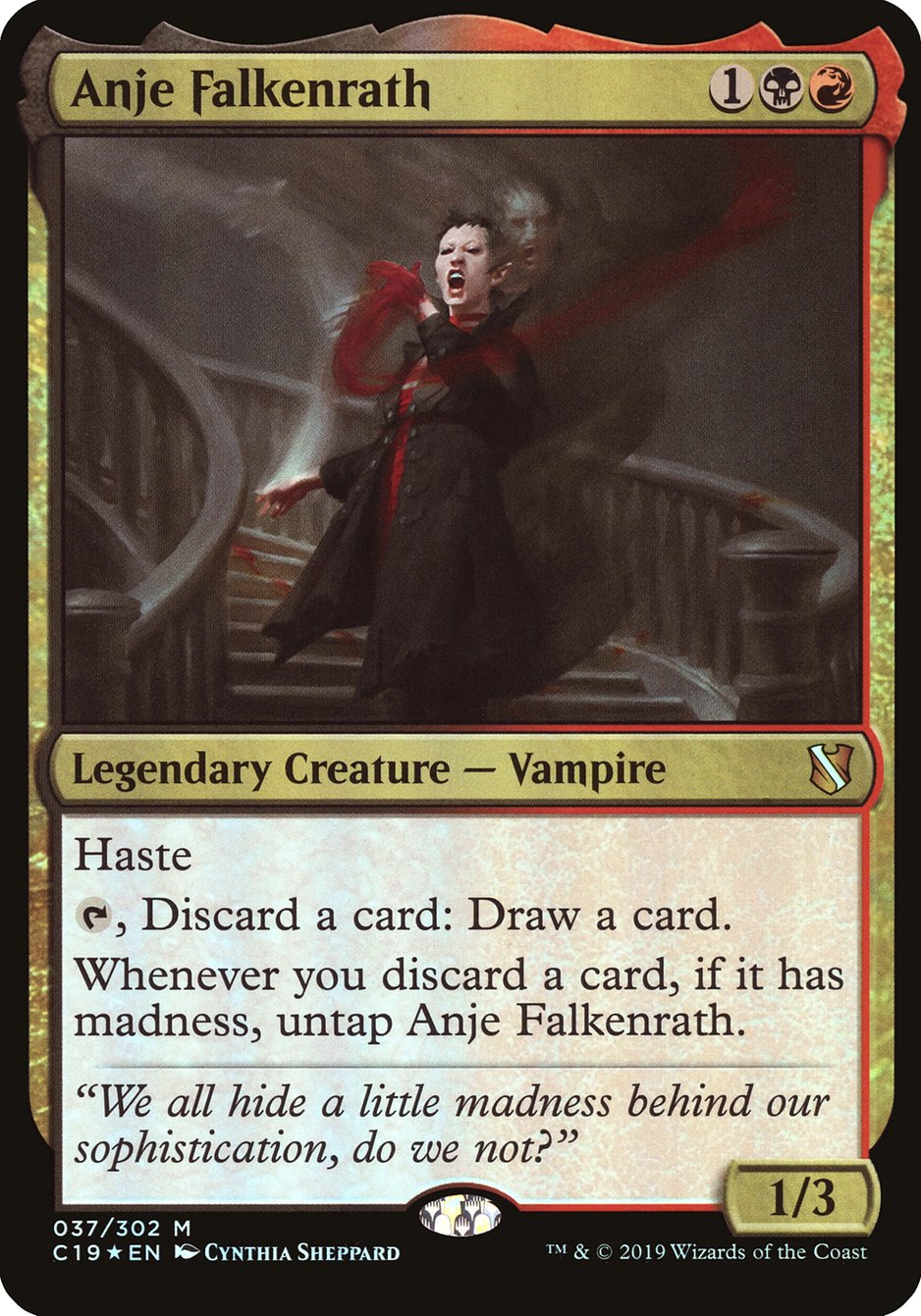 Anje Falkenrath OC19-37 Commander 2019 Oversized Magic card