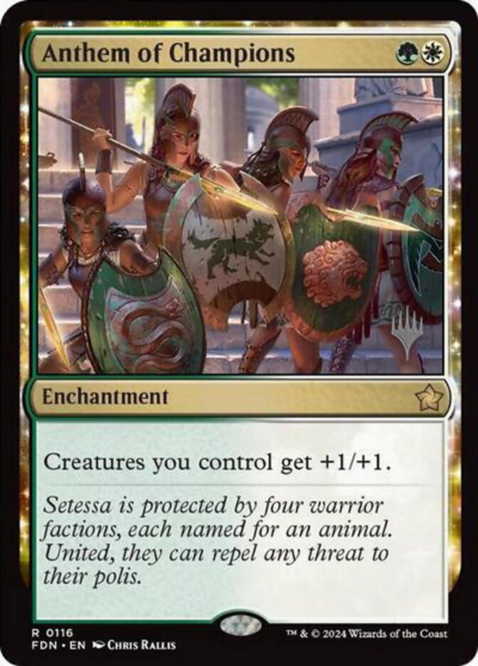 Anthem of Champions PFDN-116P Foundations Promos Magic card