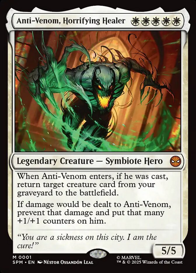 Anti-Venom, Horrifying Healer SPM-1 Marvel's Spider-Man Magic card