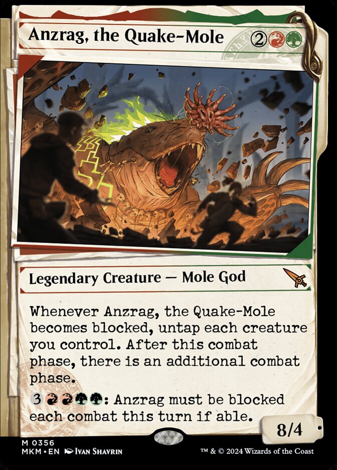 Anzrag, the Quake-Mole MKM-356 Murders at Karlov Manor Magic card