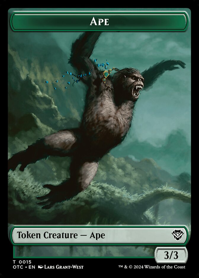 Ape TOTC-15 Outlaws of Thunder Junction Commander Tokens Magic card