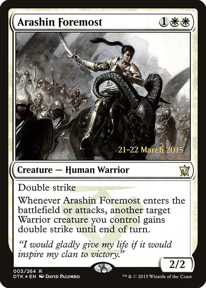 Arashin Foremost PDTK-3S Dragons of Tarkir Promos Magic card