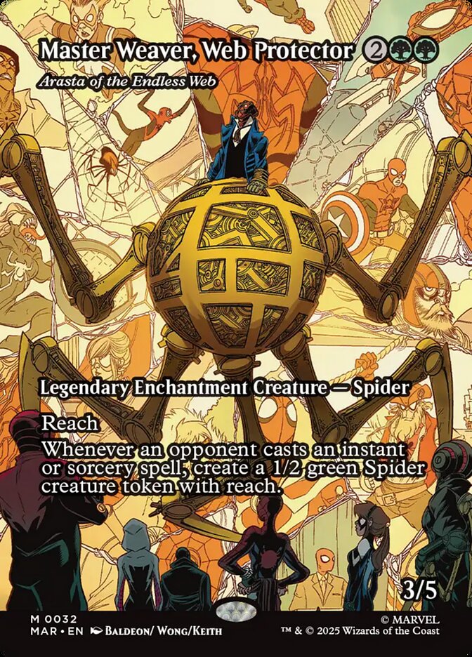 Arasta of the Endless Web MAR-32 Marvel Universe Magic card