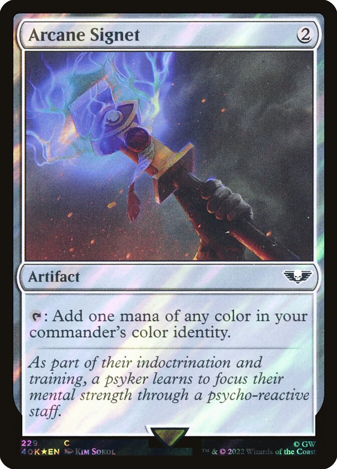Arcane Signet 40K-229STAR Warhammer 40,000 Commander Magic card