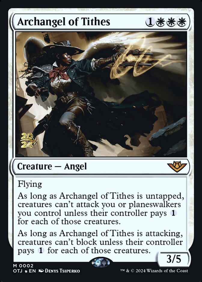 Archangel of Tithes POTJ-2S Outlaws of Thunder Junction Promos Magic card