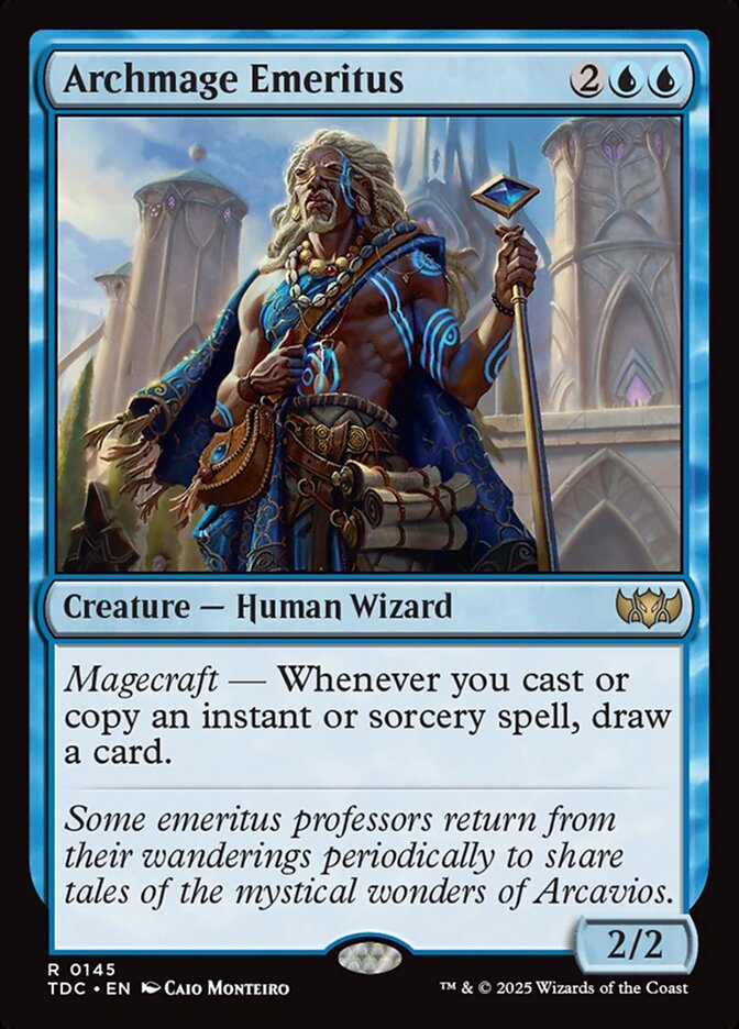 Archmage Emeritus TDC-145 Tarkir: Dragonstorm Commander Magic card