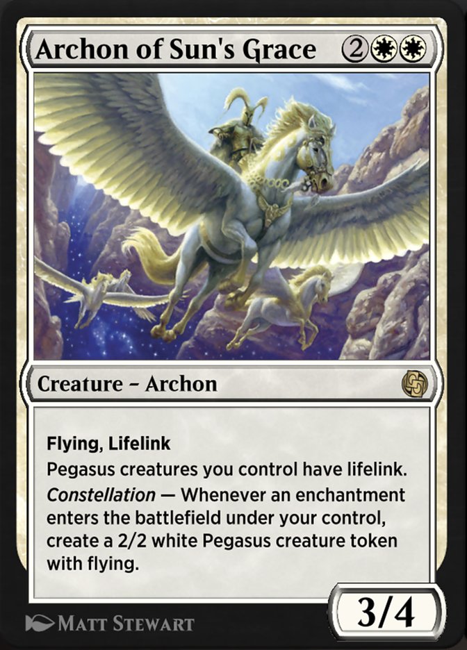 Archon of Sun's Grace AJMP-3 Jumpstart Arena Exclusives Magic card