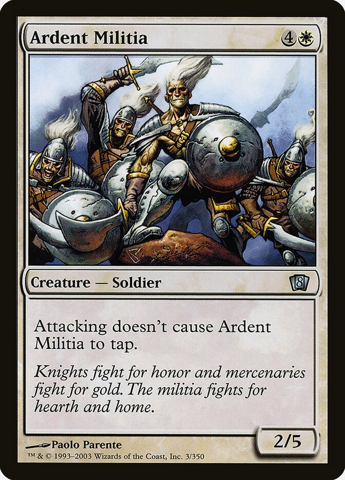 Ardent Militia 8ED-3STAR Eighth Edition Magic card
