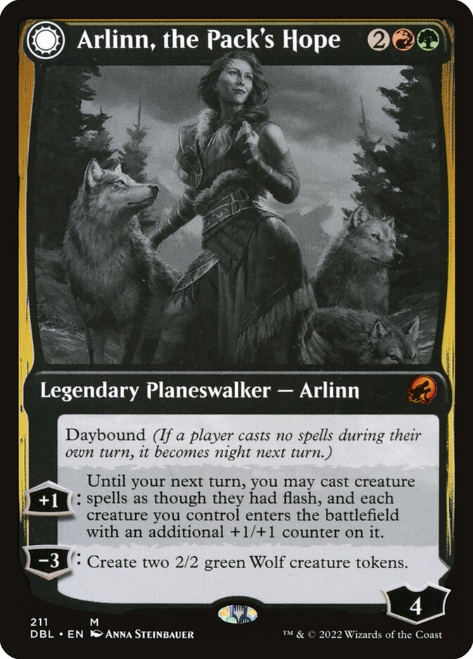 Arlinn, the Pack's Hope // Arlinn, the Moon's Fury DBL-211 Innistrad: Double Feature Magic card