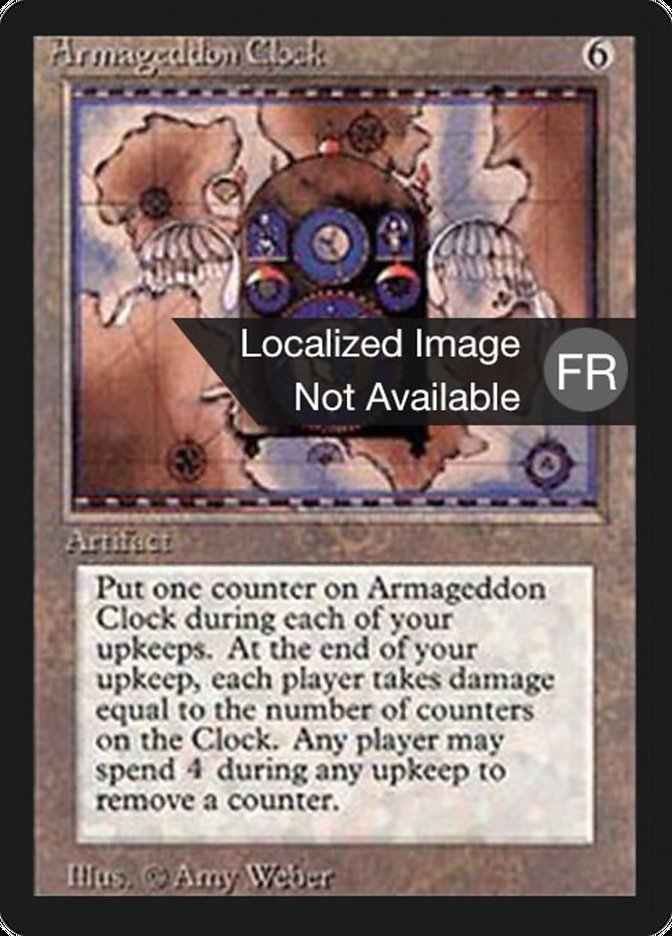 Armageddon Clock FBB-234 Foreign Black Border Magic card