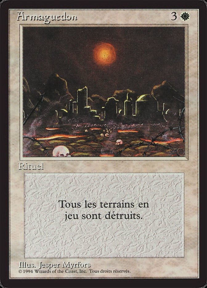 Armageddon FBB-2 Foreign Black Border Magic card