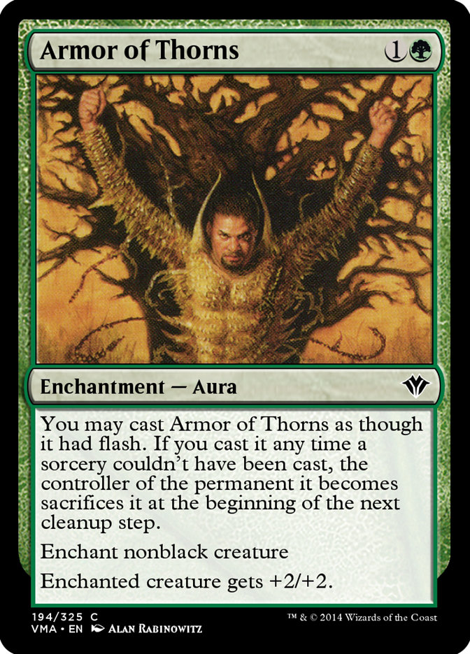 Armor of Thorns VMA-194 Vintage Masters Magic card