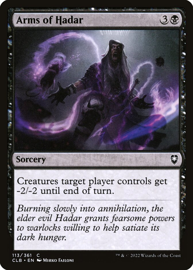 Arms of Hadar CLB-113 Commander Legends: Battle for Baldur's Gate Magic card