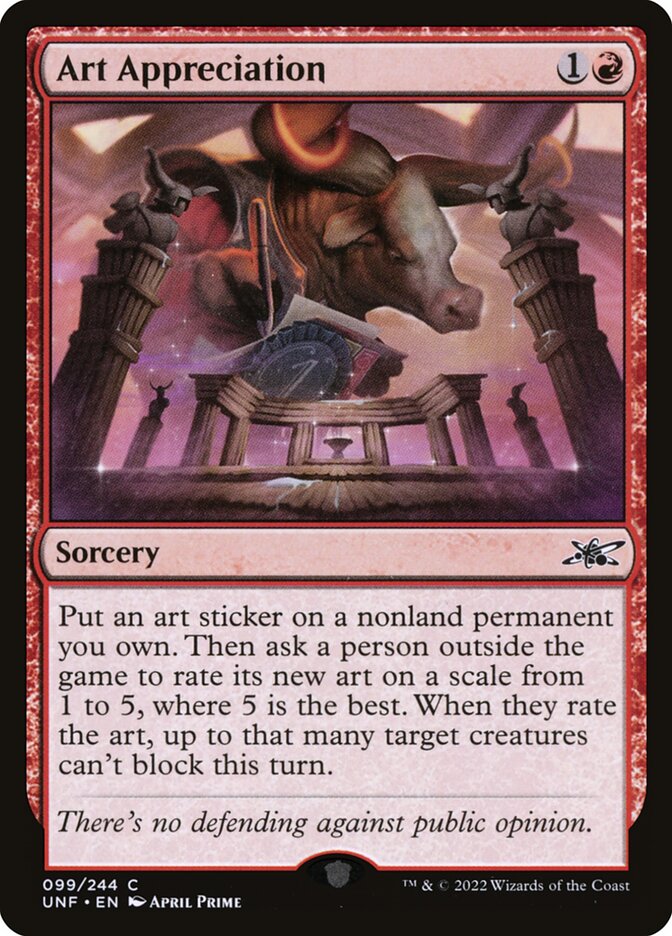 Art Appreciation UNF-99 Unfinity Magic card