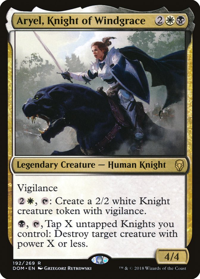 Aryel, Knight of Windgrace DOM-192 Dominaria Magic card