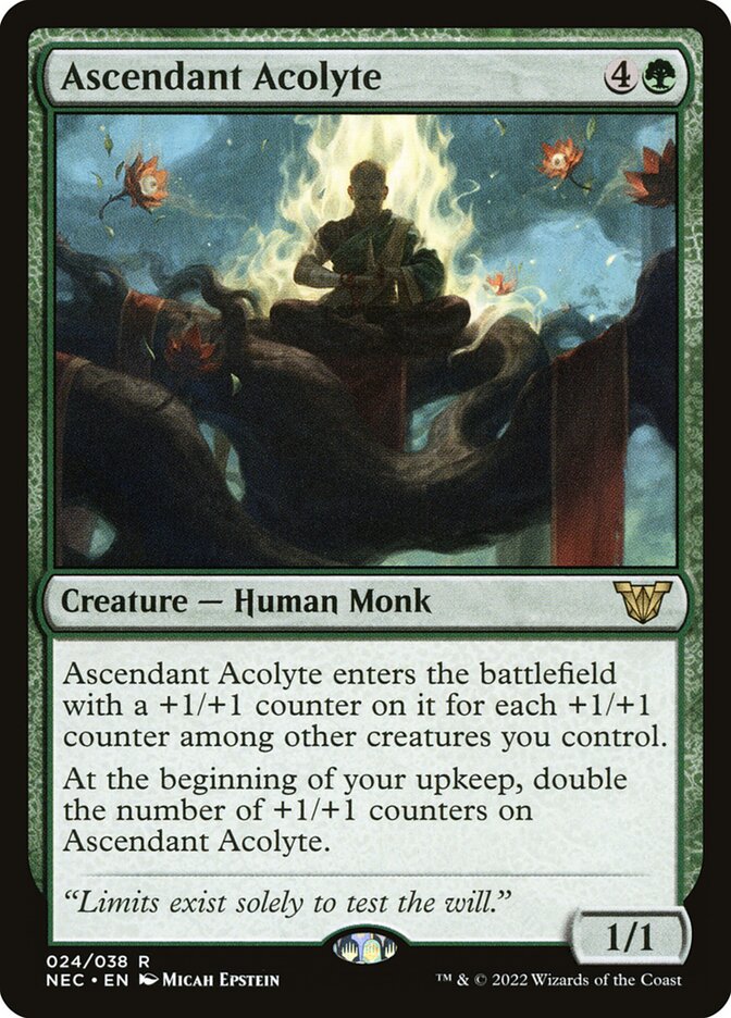 Ascendant Acolyte NEC-24 Neon Dynasty Commander Magic card