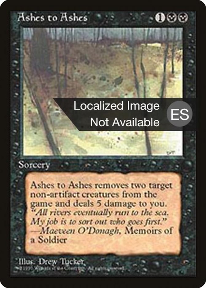 Ashes to Ashes 4BB-119 Fourth Edition Foreign Black Border Magic card