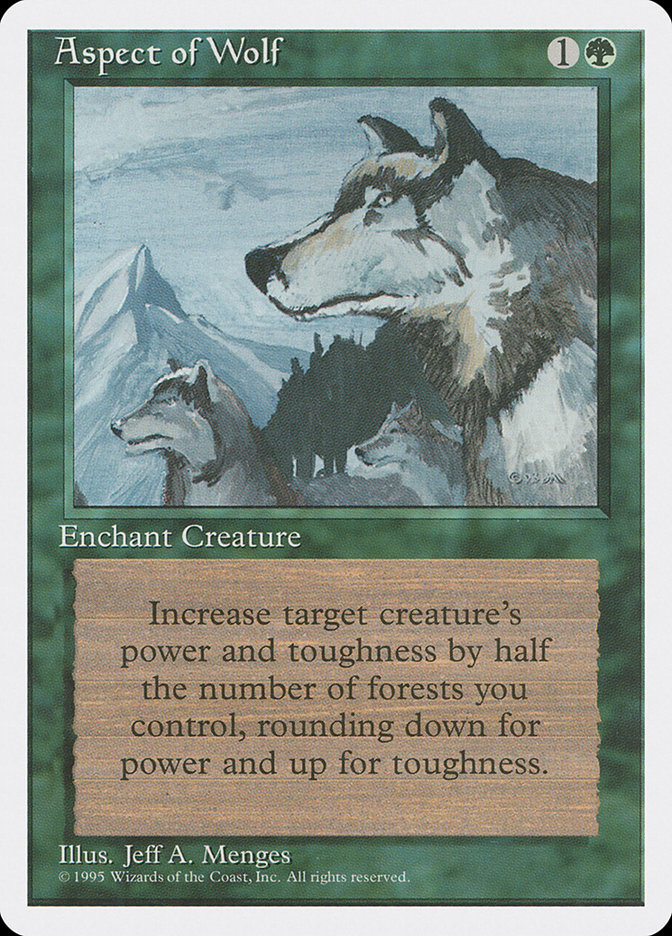 Aspect of Wolf 4ED-233 Fourth Edition Magic card