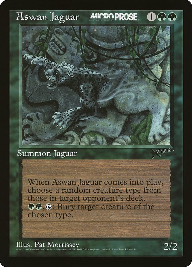 Aswan Jaguar PMIC-1 MicroProse Promos Magic card