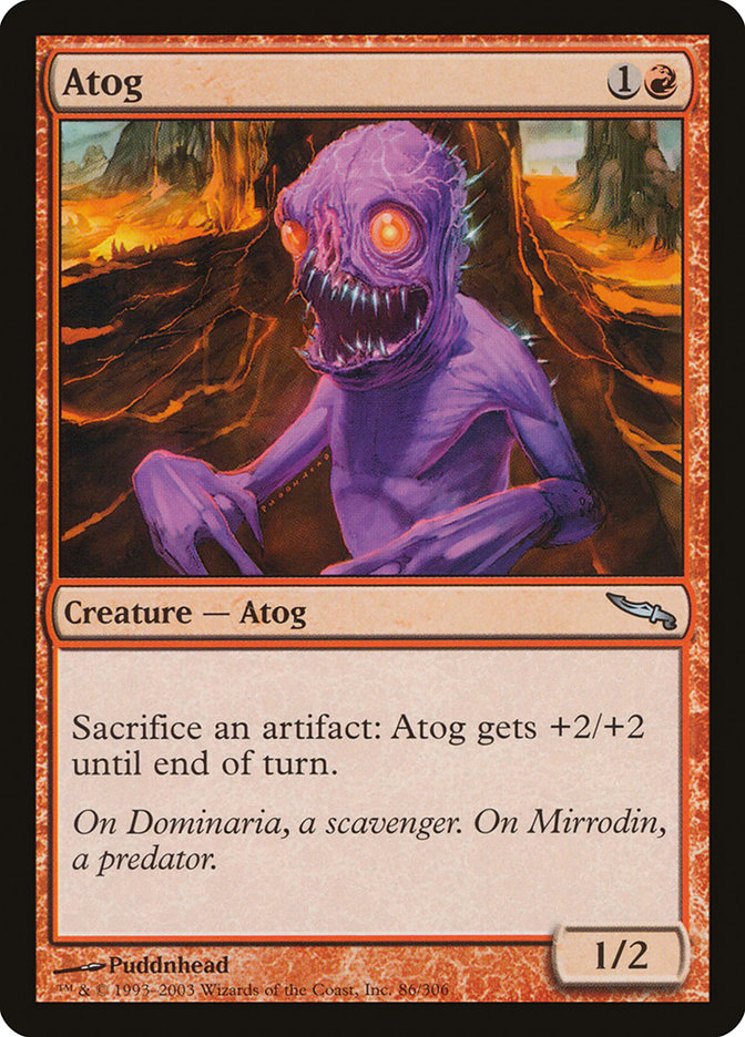 Atog MRD-86 Mirrodin Magic card