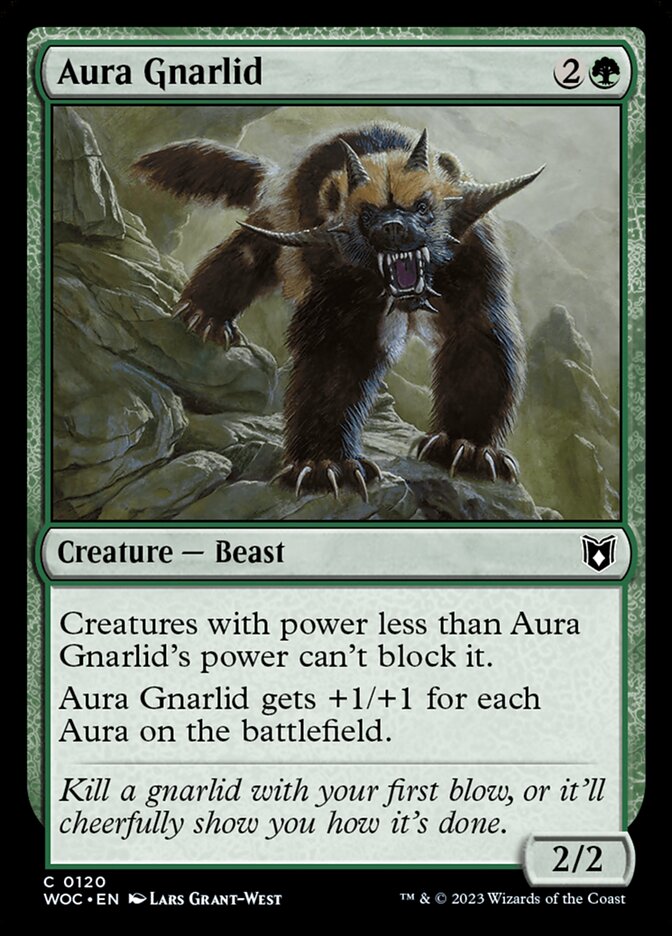 Aura Gnarlid WOC-120 Wilds of Eldraine Commander Magic card