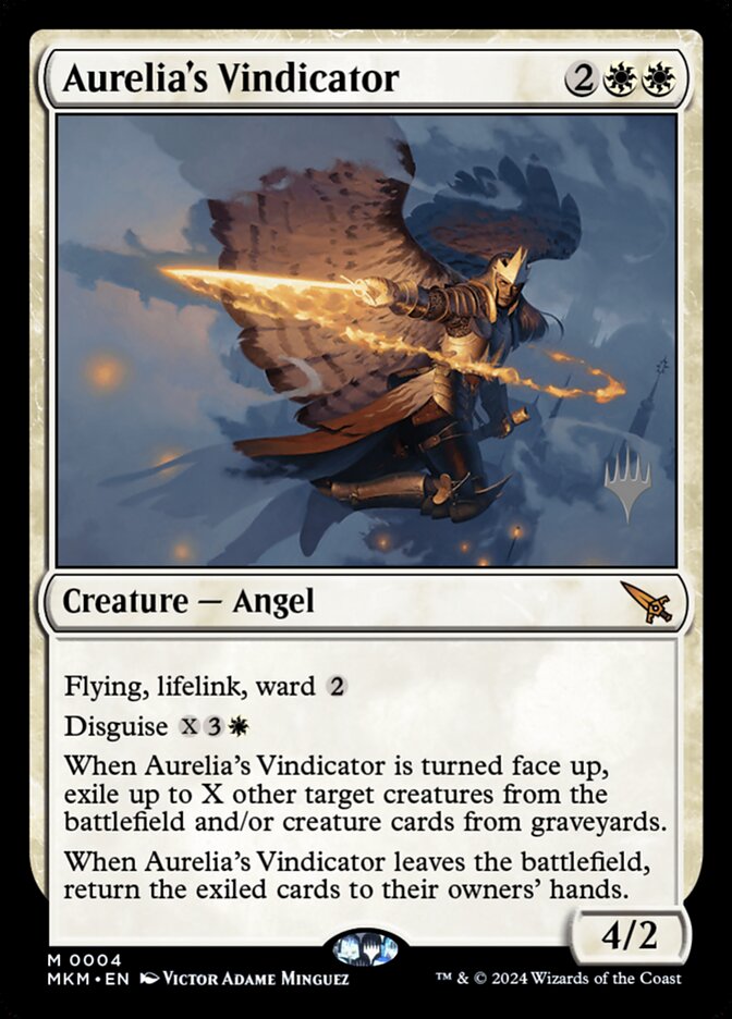 Aurelia's Vindicator PMKM-4P Murders at Karlov Manor Promos Magic card