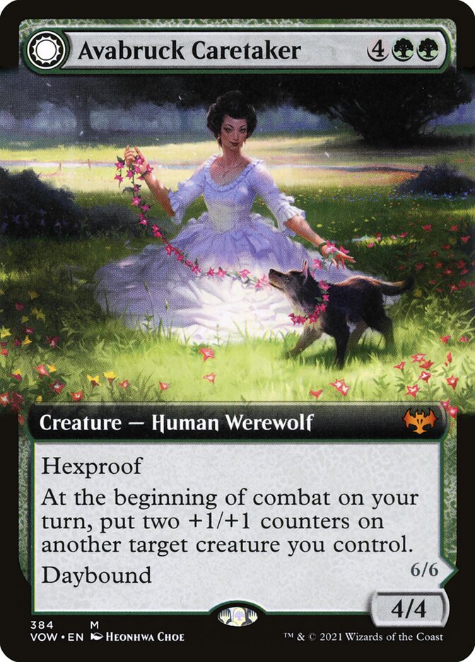 Avabruck Caretaker // Hollowhenge Huntmaster VOW-384 Innistrad: Crimson Vow Magic card