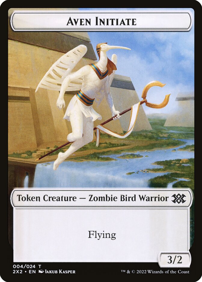 Aven Initiate T2X2-4 Double Masters 2022 Tokens Magic card