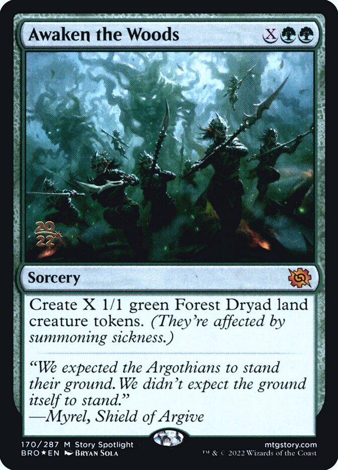Awaken the Woods PBRO-170S The Brothers' War Promos Magic card