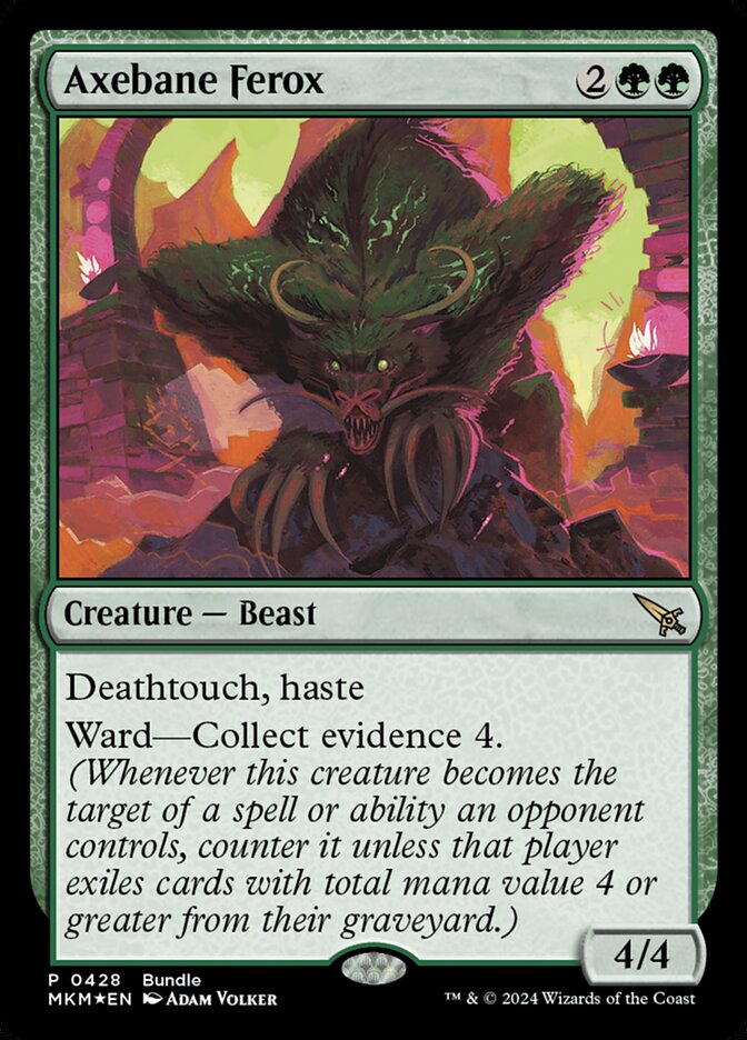 Axebane Ferox MKM-428 Murders at Karlov Manor Magic card