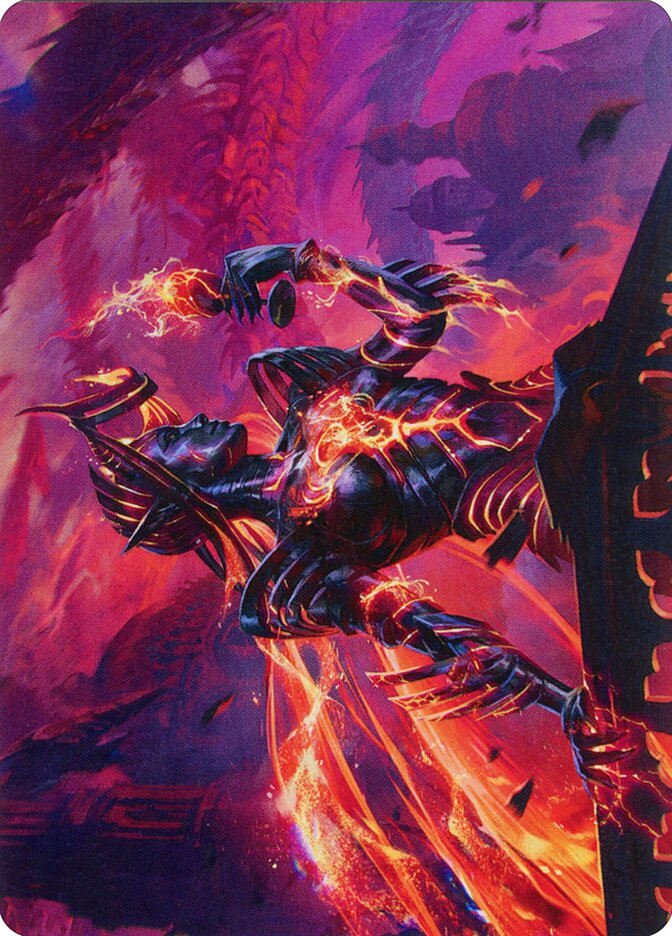 Ayara, Furnace Queen // Ayara, Furnace Queen AMOM-21 March of the Machine Art Series Magic card