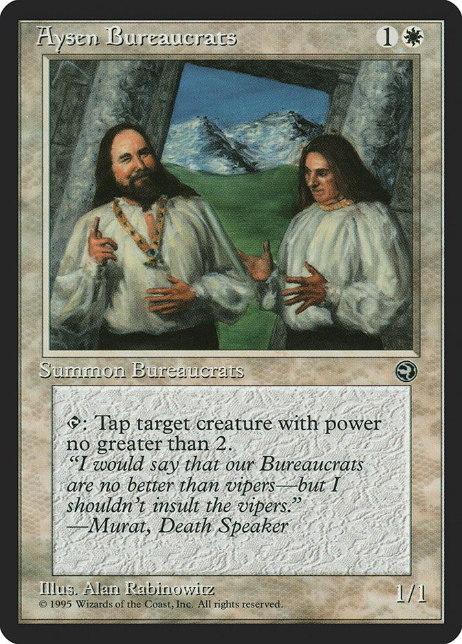 Aysen Bureaucrats HML-3A Homelands Magic card