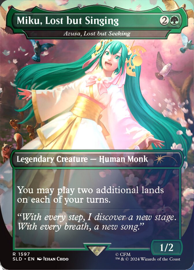 Azusa, Lost but Seeking SLD-1597STAR Secret Lair Drop Magic card
