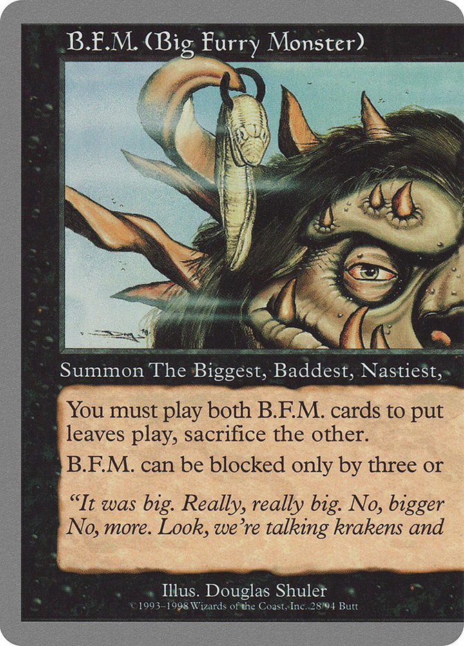 B.F.M. (Big Furry Monster) UGL-28 Unglued Magic card