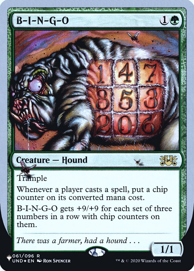 B-I-N-G-O ULST-34 The List (Unfinity Foil Edition) Magic card