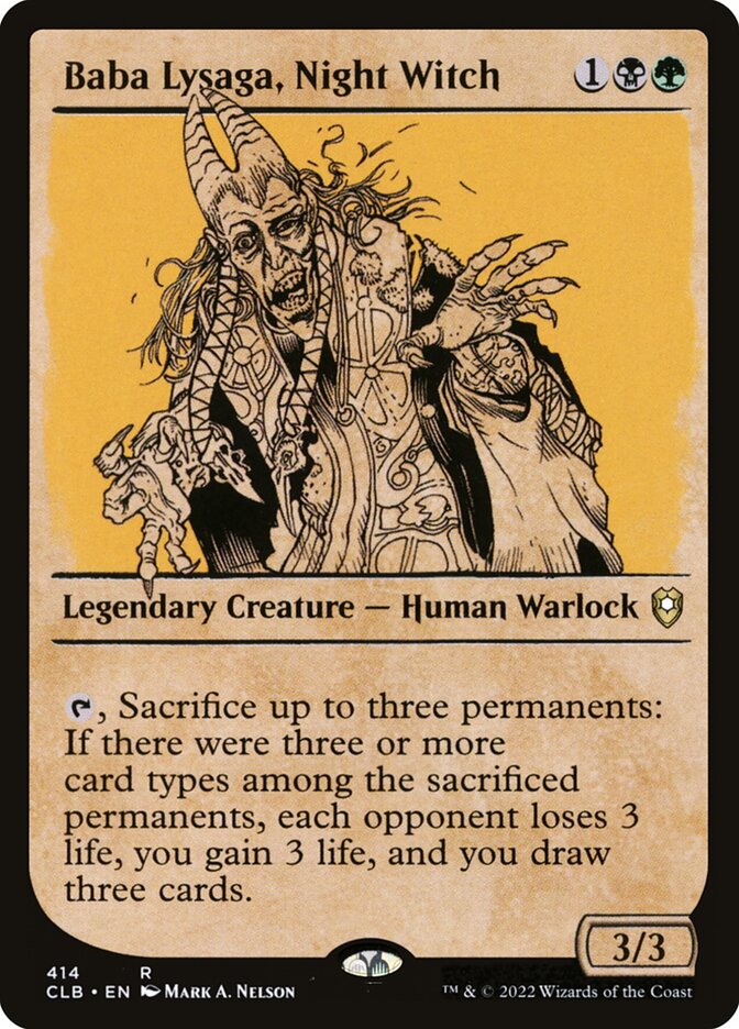 Baba Lysaga, Night Witch CLB-414 Commander Legends: Battle for Baldur's Gate Magic card