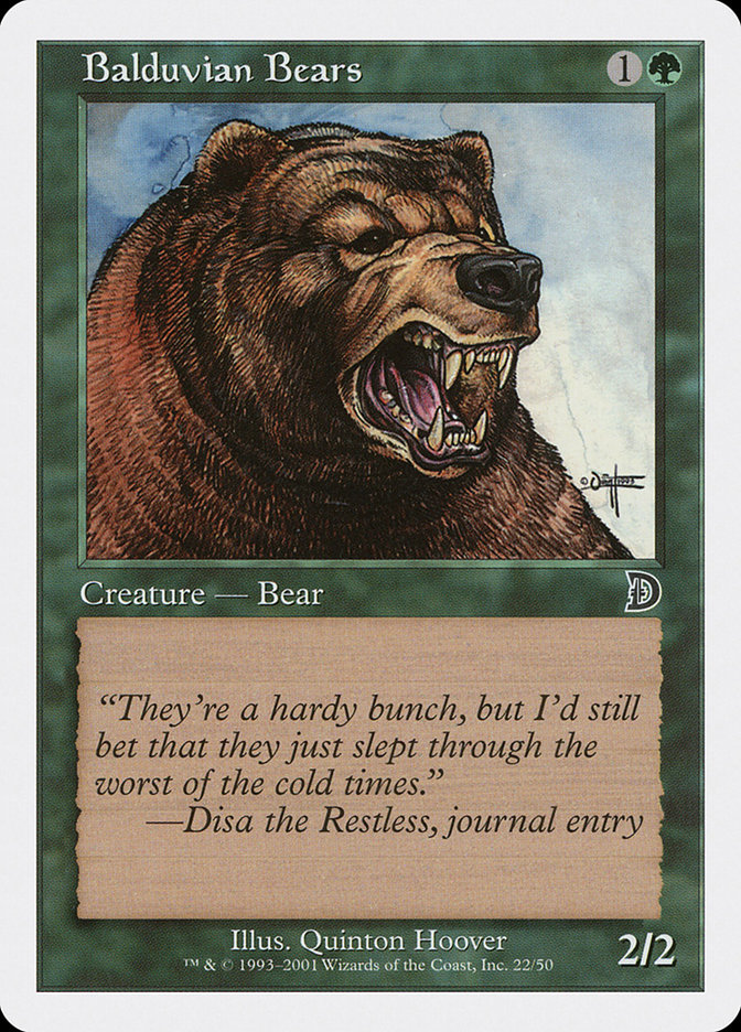 Balduvian Bears DKM-22 Deckmasters Magic card