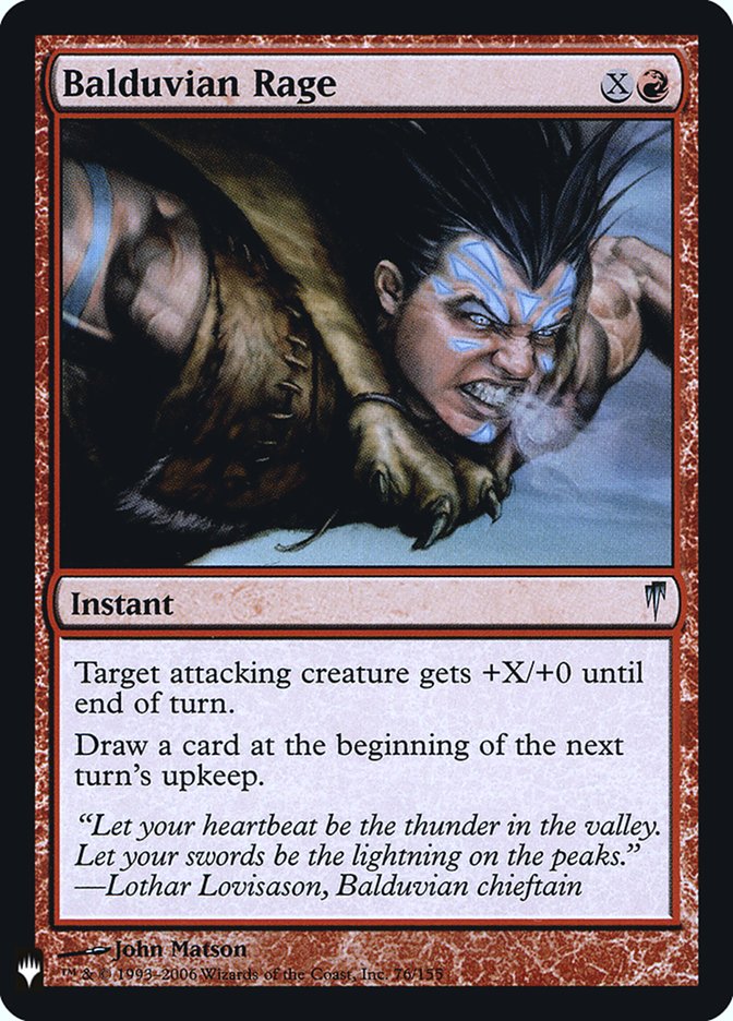Balduvian Rage PLST-CSP-76 The List Magic card