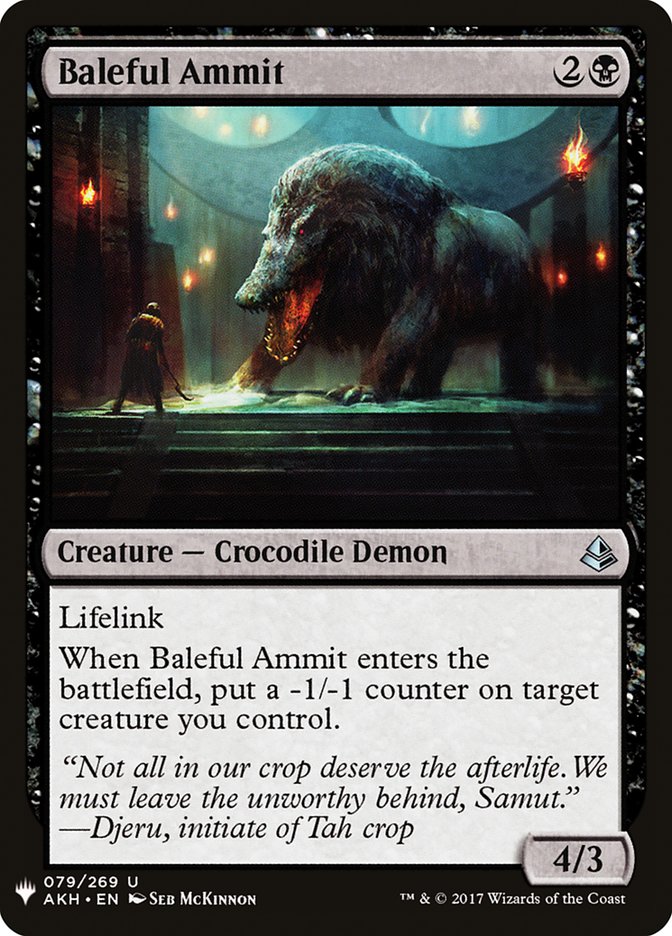Baleful Ammit PLST-AKH-79 The List Magic card