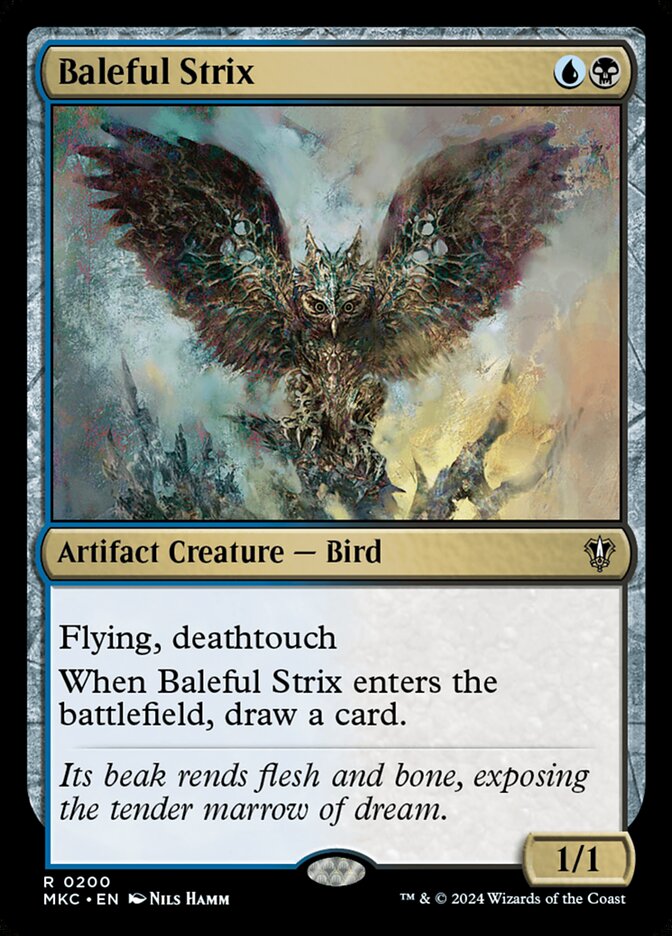 Baleful Strix MKC-200 Murders at Karlov Manor Commander Magic card
