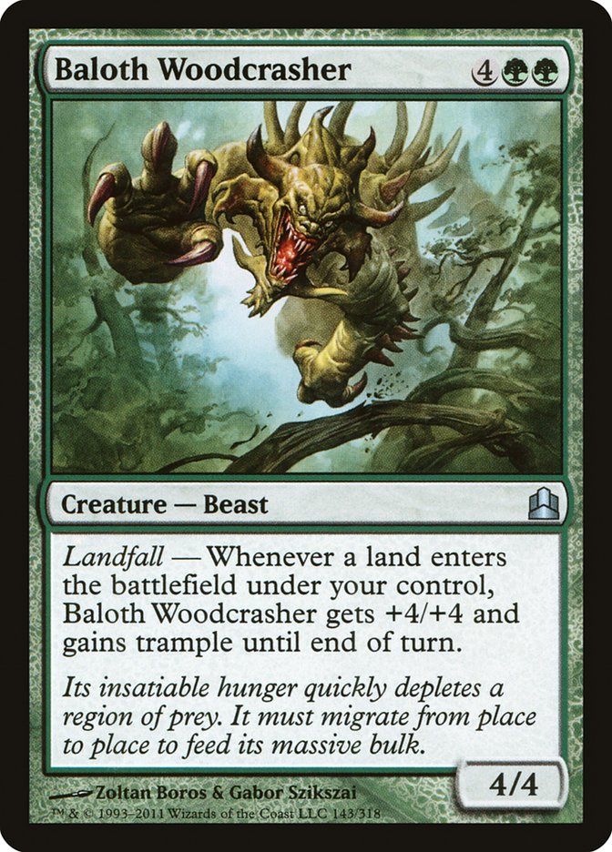 Baloth Woodcrasher CMD-143 Commander 2011 Magic card