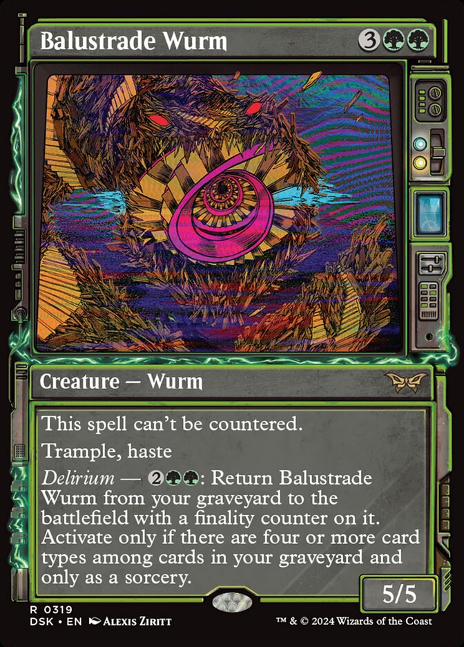 Balustrade Wurm DSK-319 Duskmourn: House of Horror Magic card