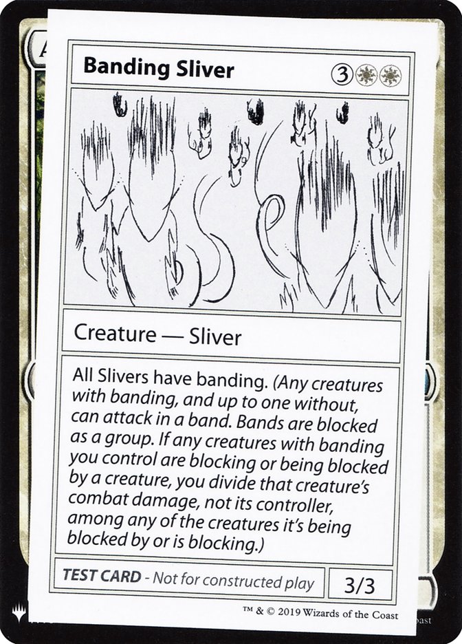 Banding Sliver CMB1-2 Mystery Booster Playtest Cards 2019 Magic card